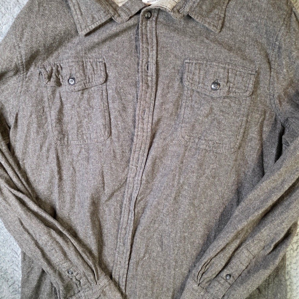 Sonoma Flannel Button Up Shirt Men's XL Brown Cotton Workwear‎ Casual - Picture 2 of 9